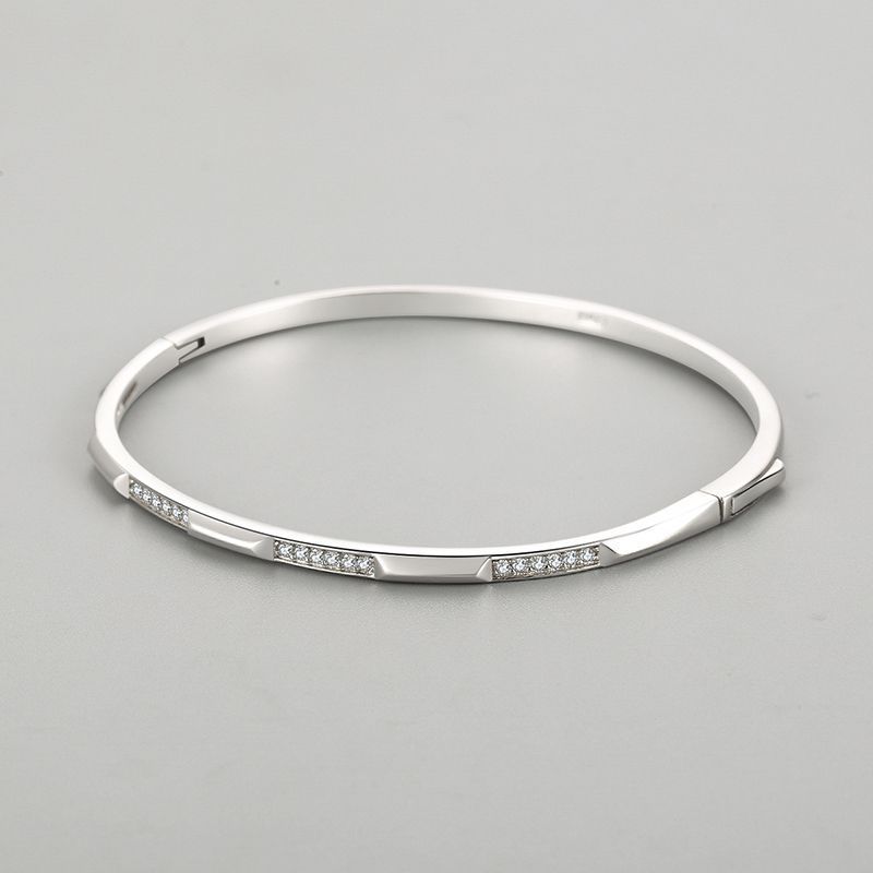 S925 Silver Bracelet Women's Korean-style Micro-inlaid Bracelet Light Luxury